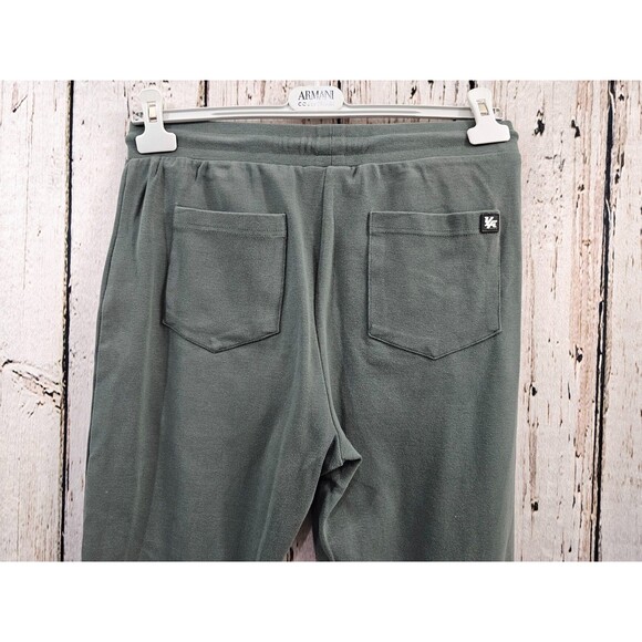 YOUNGLA Men's L Green Skinny Leg Ankle Zip Sweatpants Lounge Pants Athleisure - Picture 7 of 11